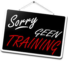 Vrijdag 14 juli geen training 